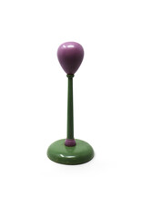 Vintage Hand-Painted Flapper Doll Green and Purple Wooden Hat Stand