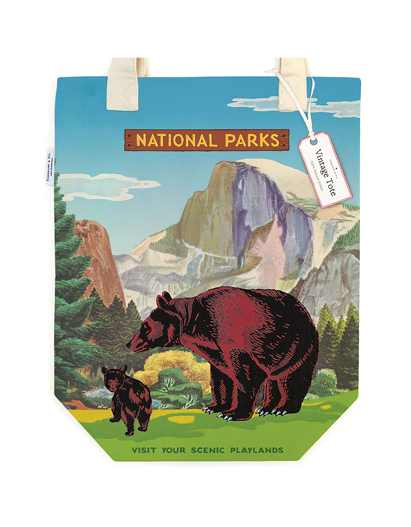 Cavallini Papers & Co. National Parks Bear Tote Bag  TB/NPBEAR