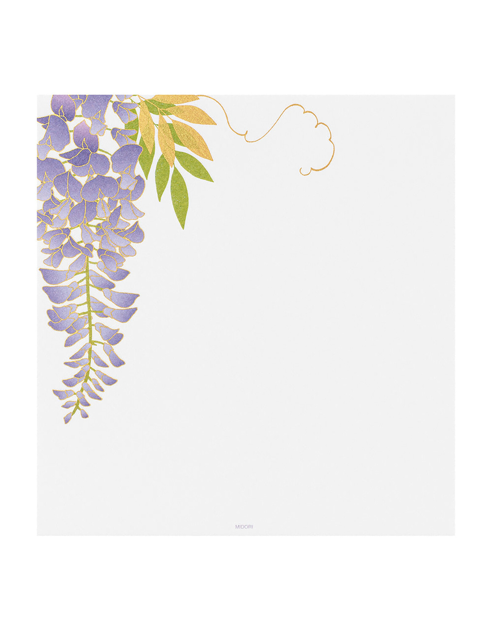 Midori Wisteria Letter Pad Four Designs 951 Silk-Printing S2  85951006