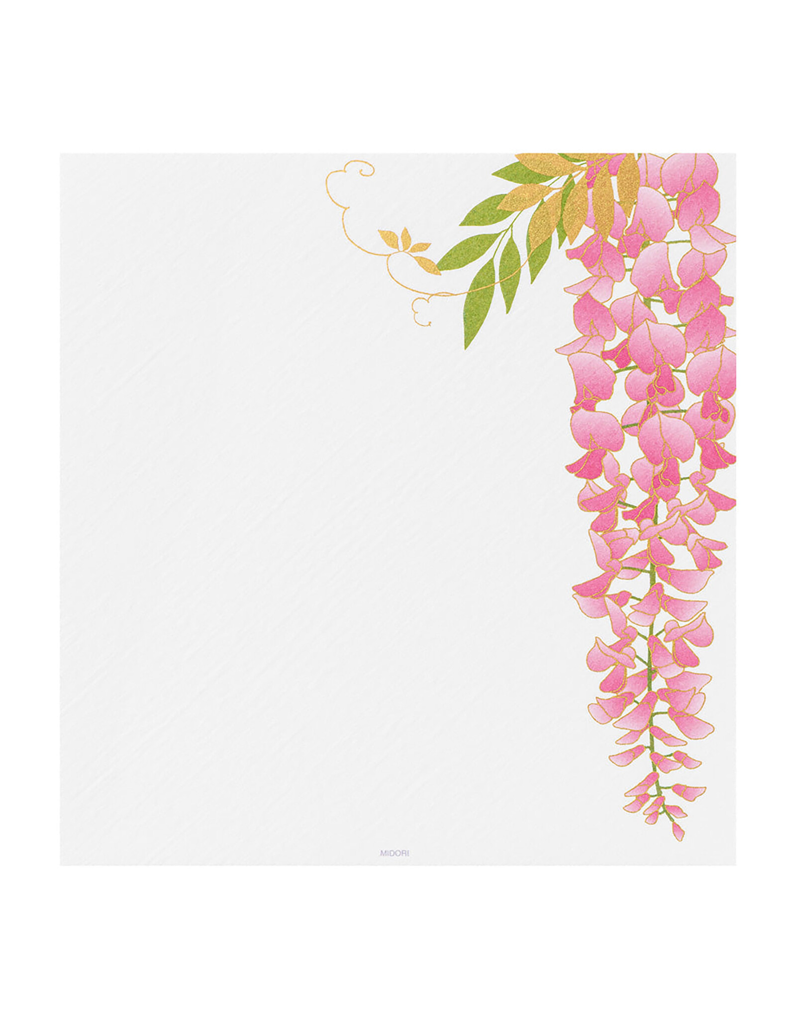 Midori Wisteria Letter Pad Four Designs 951 Silk-Printing S2  85951006