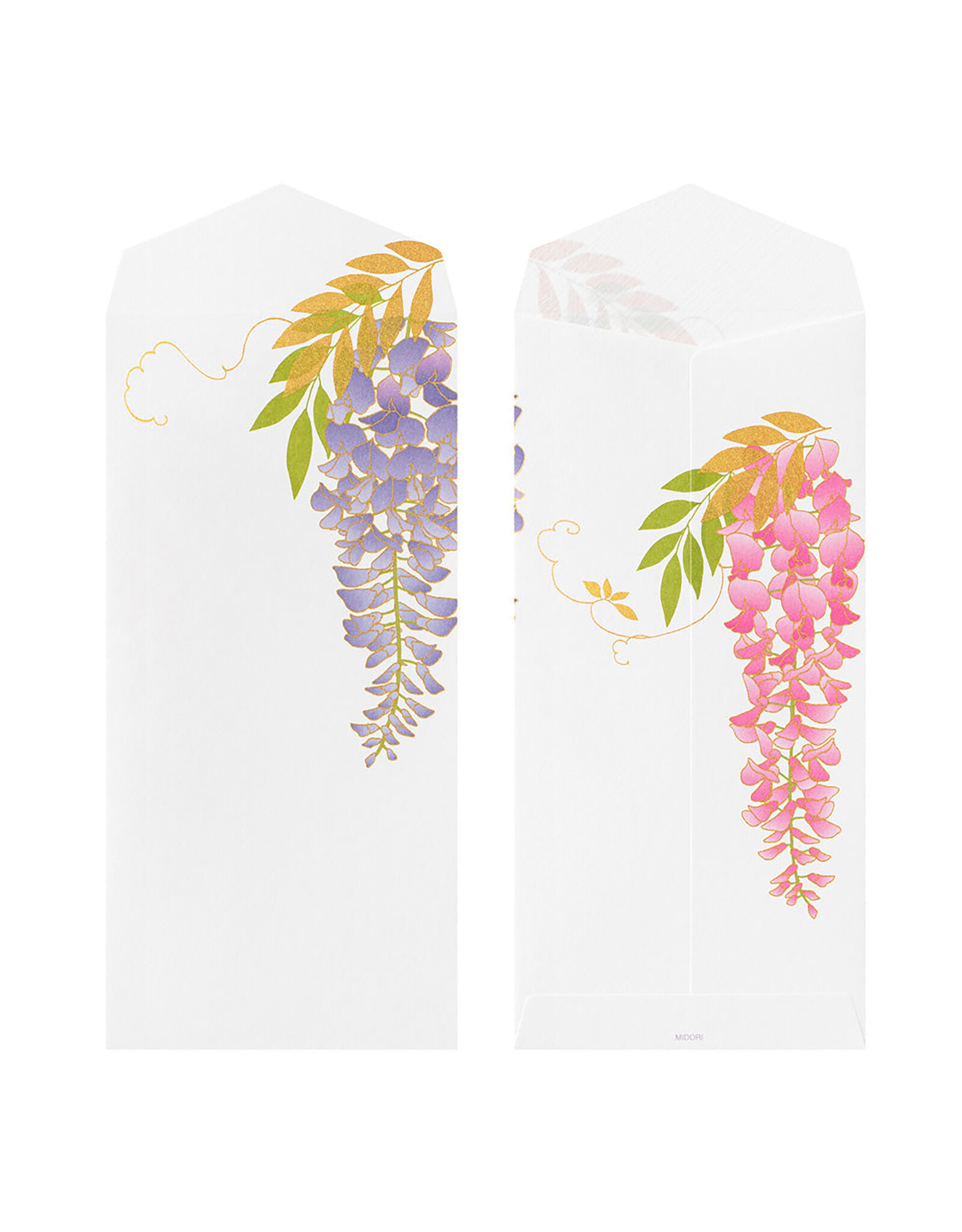 Midori Wisteria Envelope Four Designs 952 Silk-Printing S2  85952006