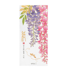 Midori Wisteria Message Letter Pad Set 604 Silk Printed  89604006