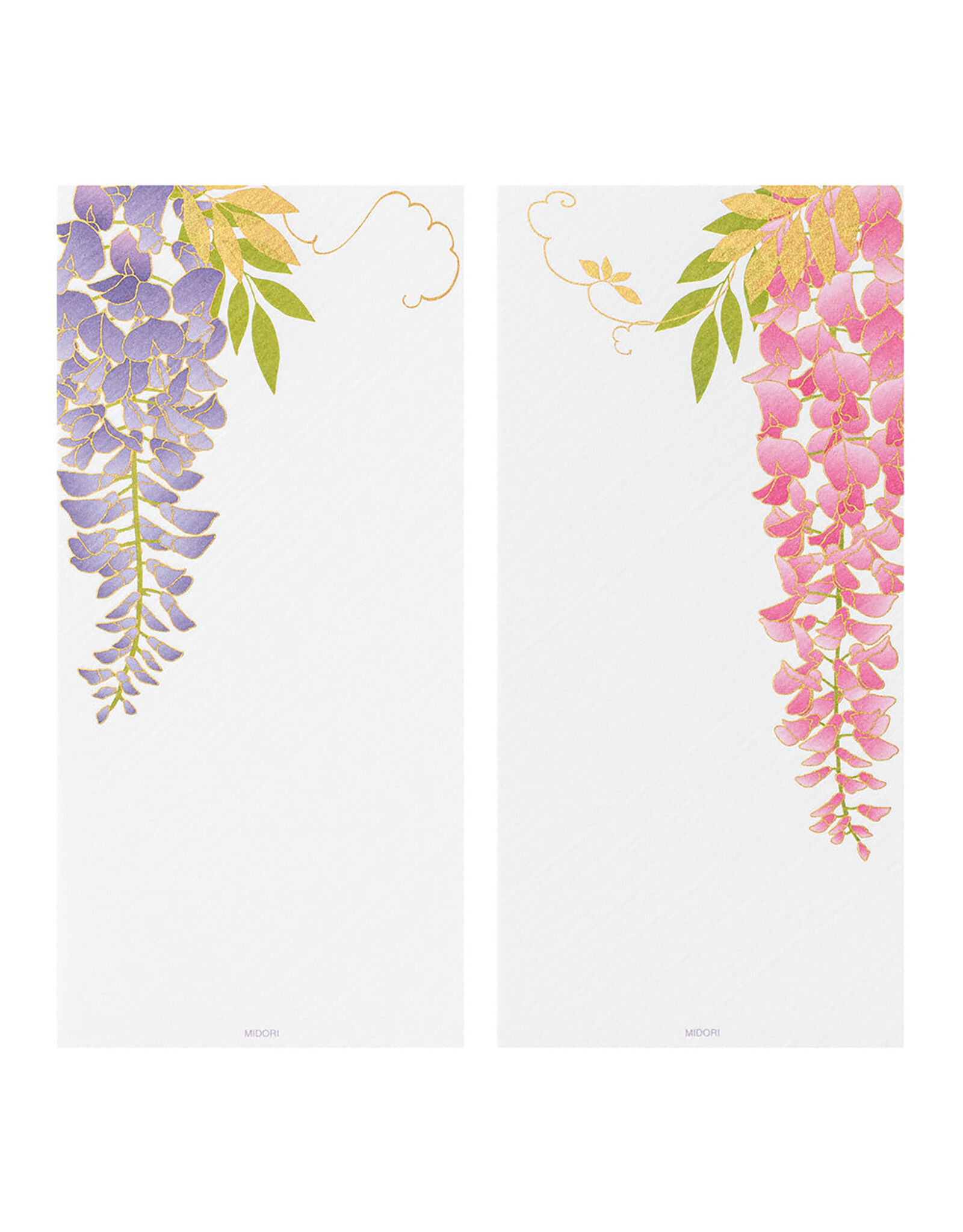 Midori Wisteria Message Letter Pad Set 604 Silk Printed  89604006