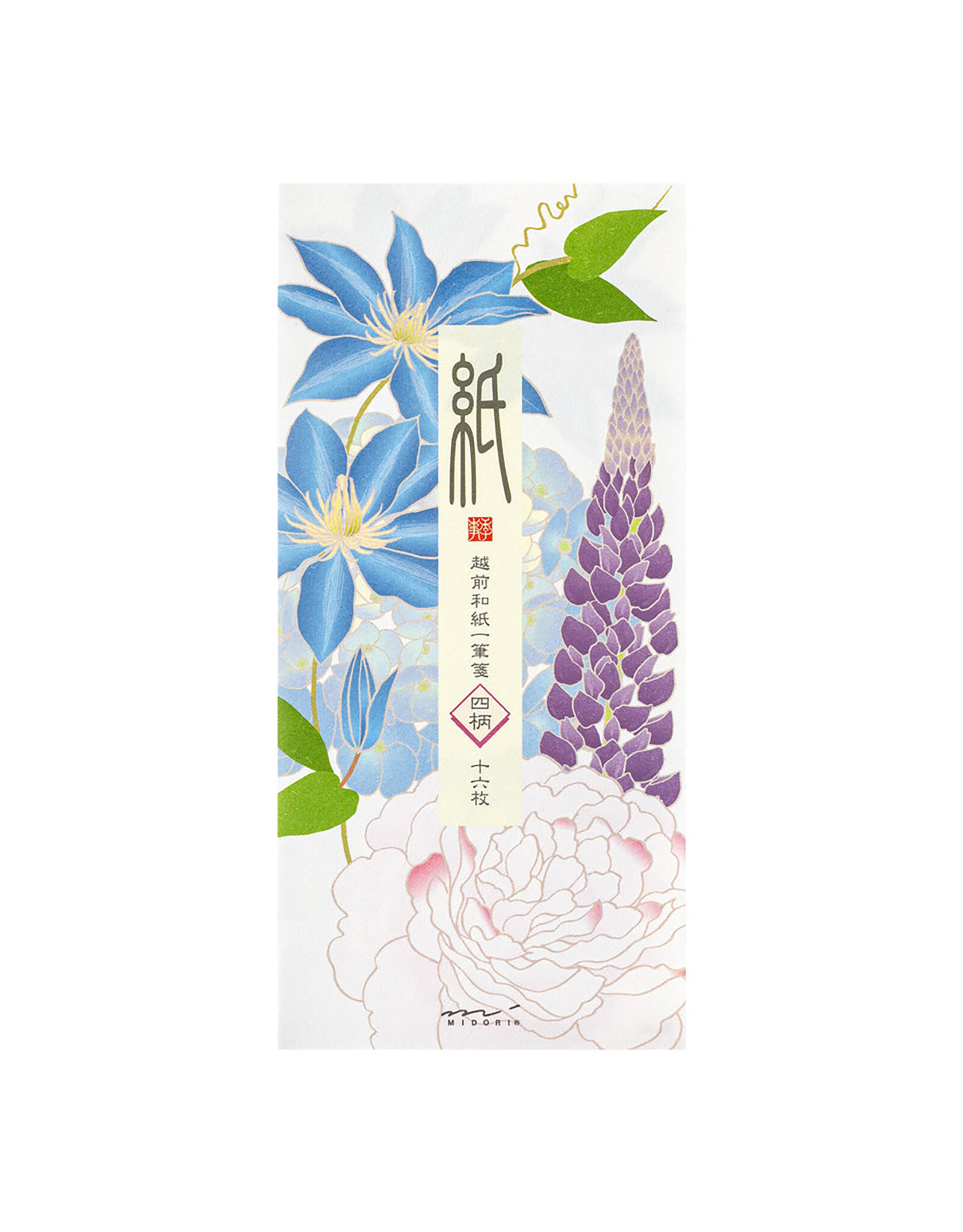 Midori Summer Flowers Message Letter Pad 603 Four Designs S5  89603006