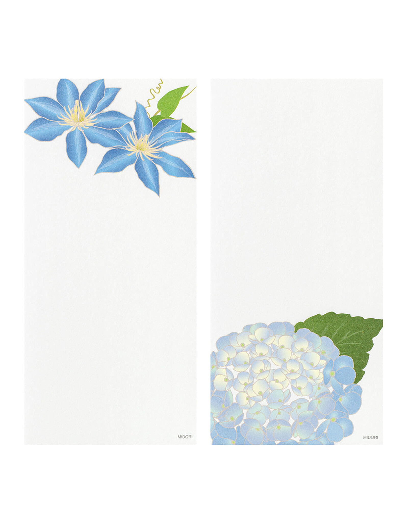 Midori Summer Flowers Message Letter Pad 603 Four Designs S5  89603006