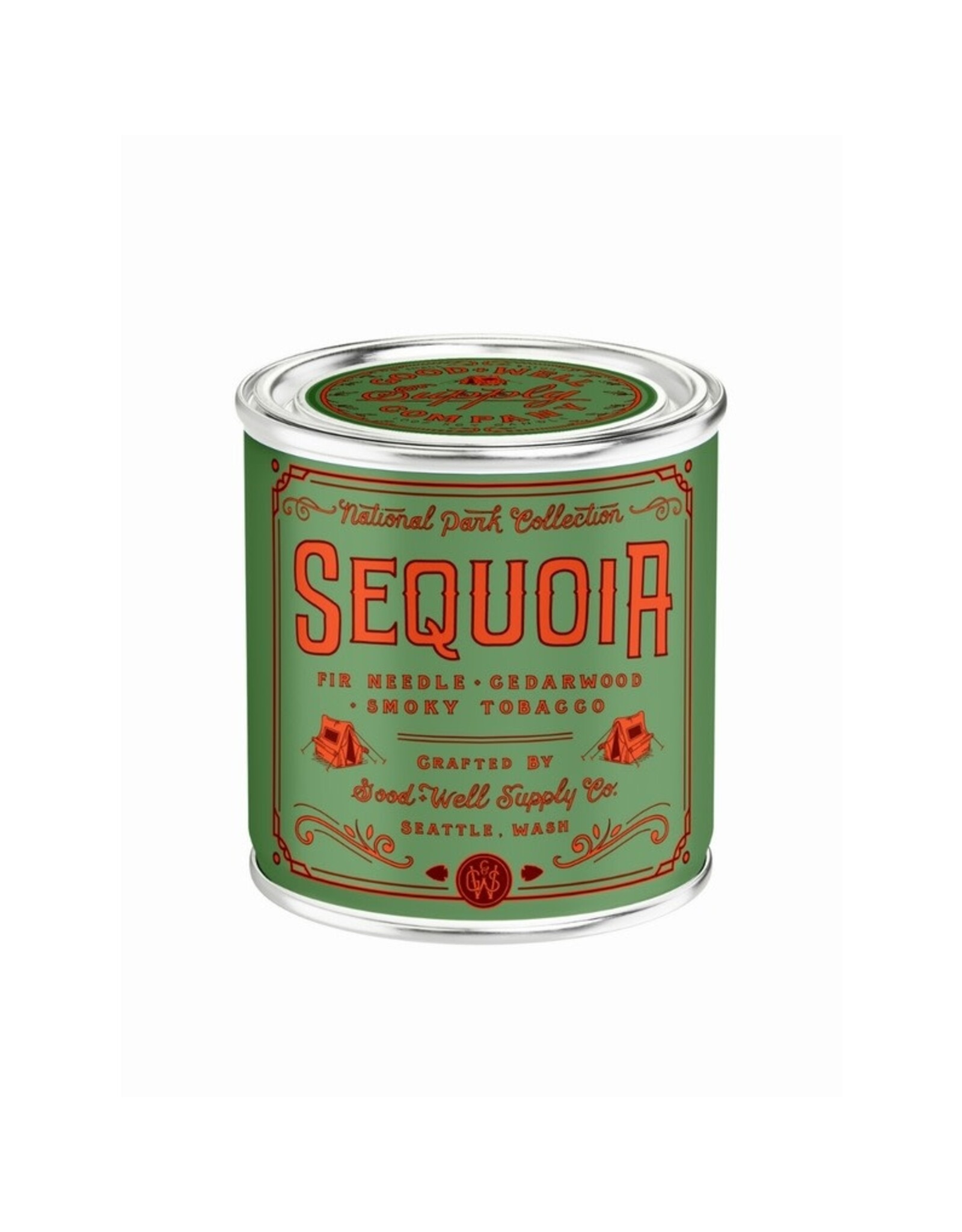 Good & Well Supply Co. Half-Pint Sequoia Candle - Fir, Cedarwood & Smoky Tobacco