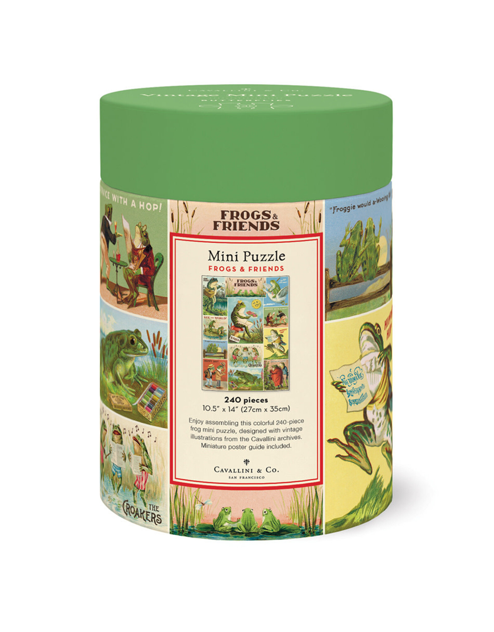 Cavallini Papers & Co. Frogs & Friends Mini Puzzle 240 Pcs