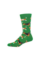 Socksmith Design Basset Hounds 10-13 Men's Crew Socks