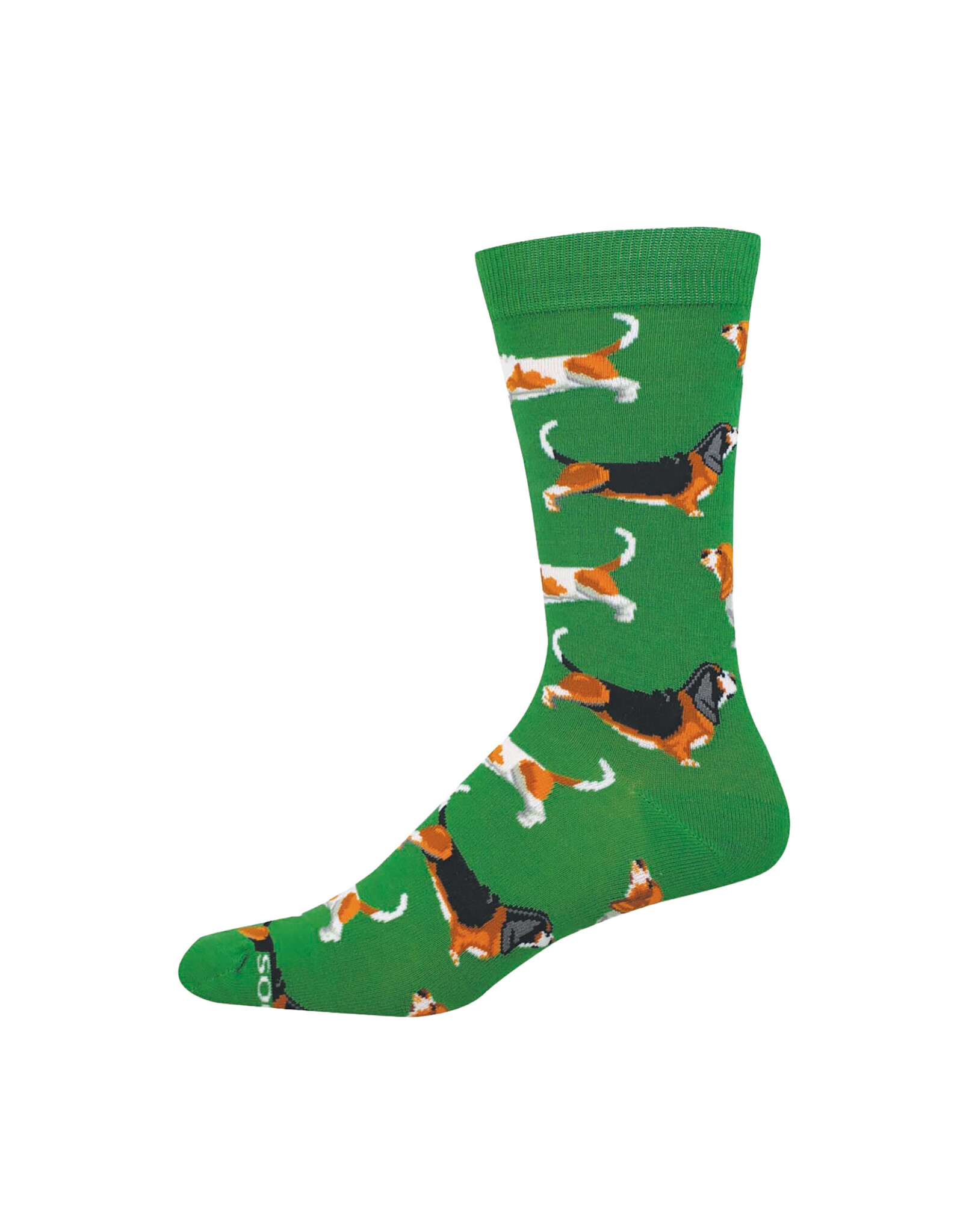 Socksmith Design Basset Hounds 10-13 Men's Crew Socks