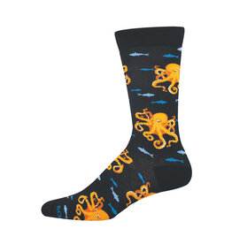 Socksmith Design Octopuses Rule 10-13 Men's Crew Socks