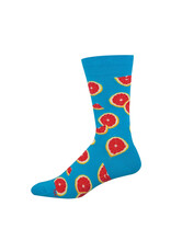 Socksmith Design Grapefruit Goodness 10-13 Men's Crew Socks