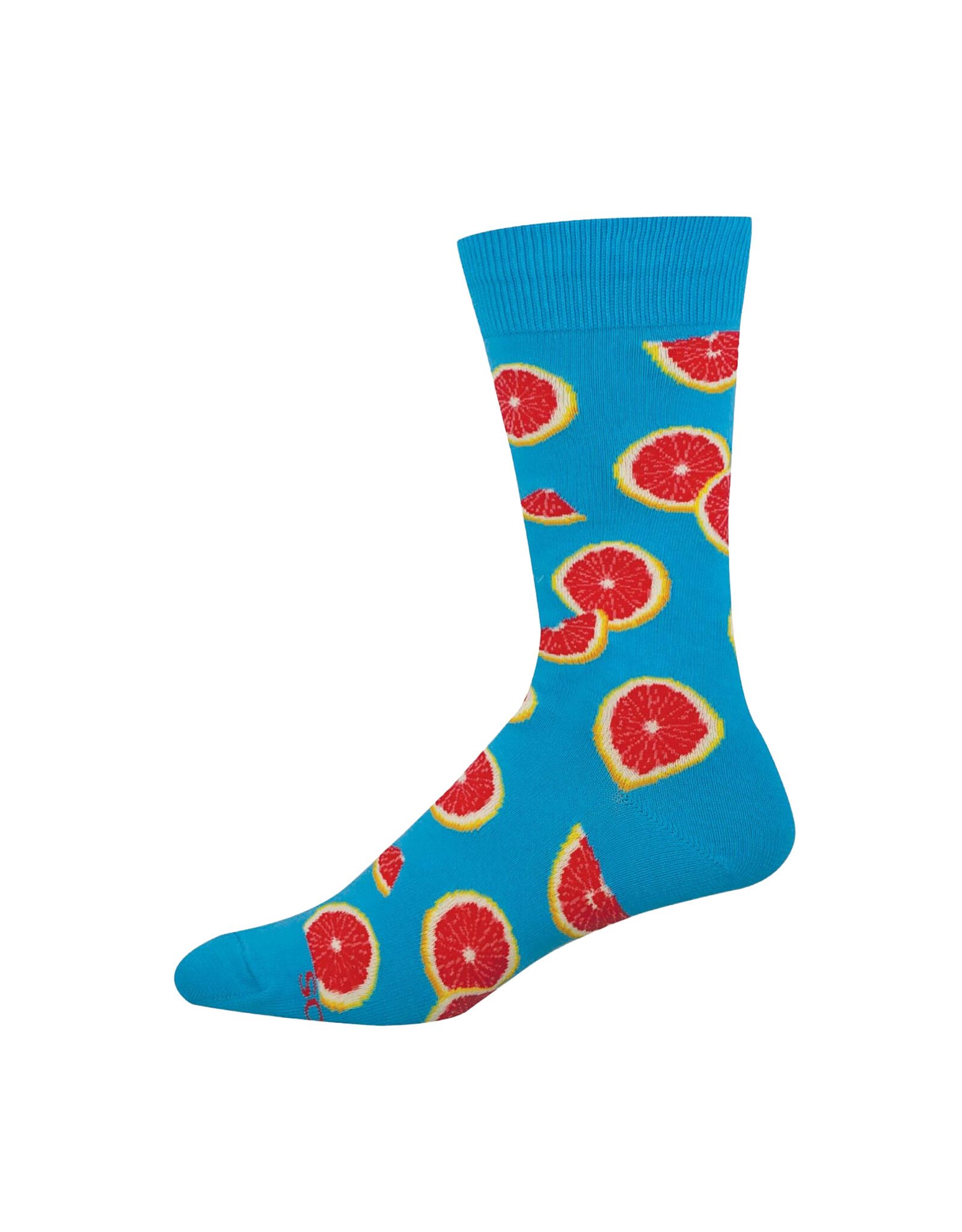 Socksmith Design Grapefruit Goodness 10-13 Men's Crew Socks