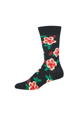 Socksmith Design Hibiscus Bloom 10-13 Men's Crew Socks