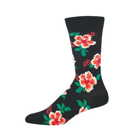 Socksmith Design Hibiscus Bloom 10-13 Men's Crew Socks