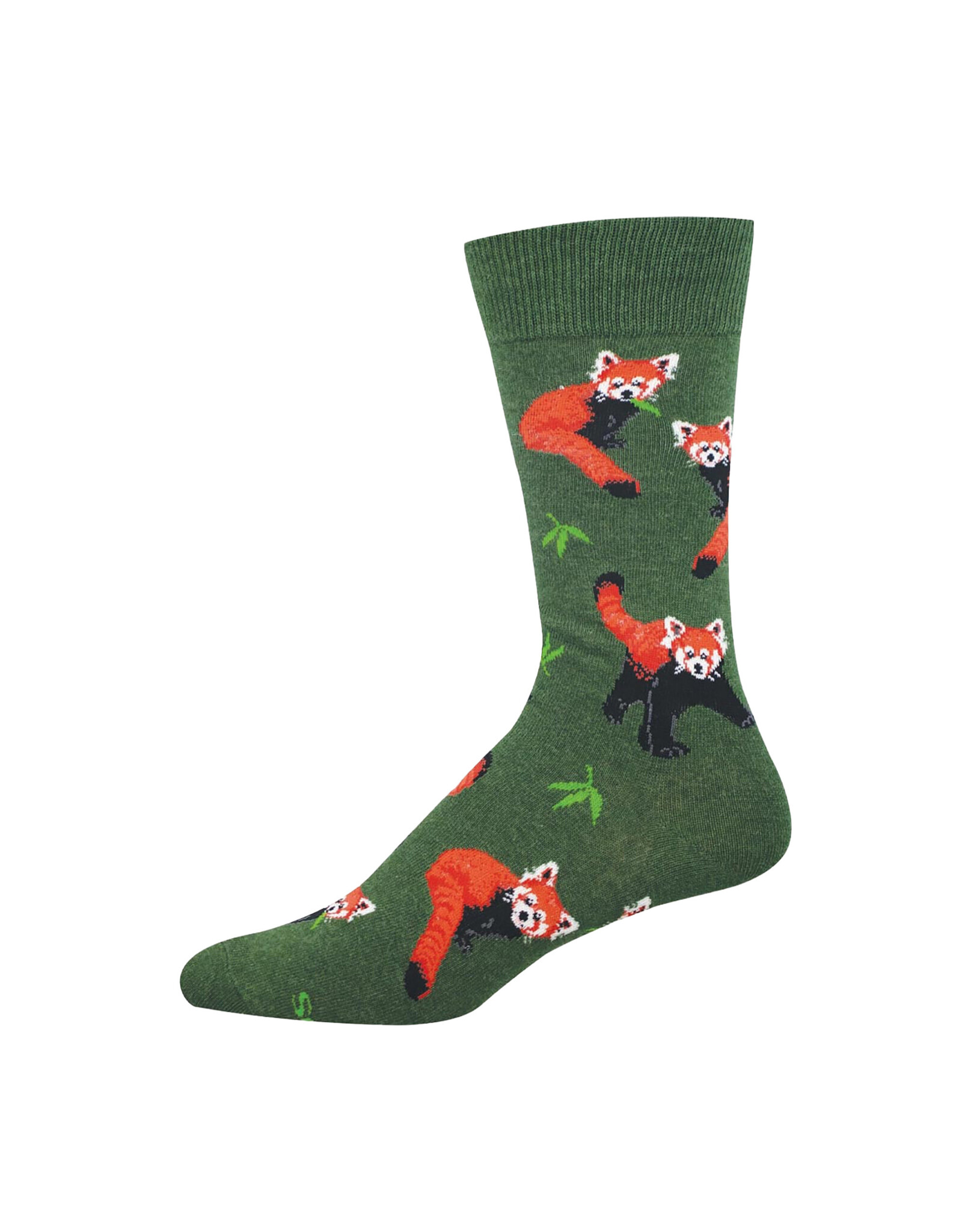 Socksmith Design Red Pandamonium 10-13 Men's Crew Socks
