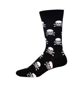 Socksmith Design Skull and Bones Club 10-13 Men's Crew Socks