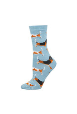Socksmith Design Basset Hounds 9-11 Women's Crew Socks