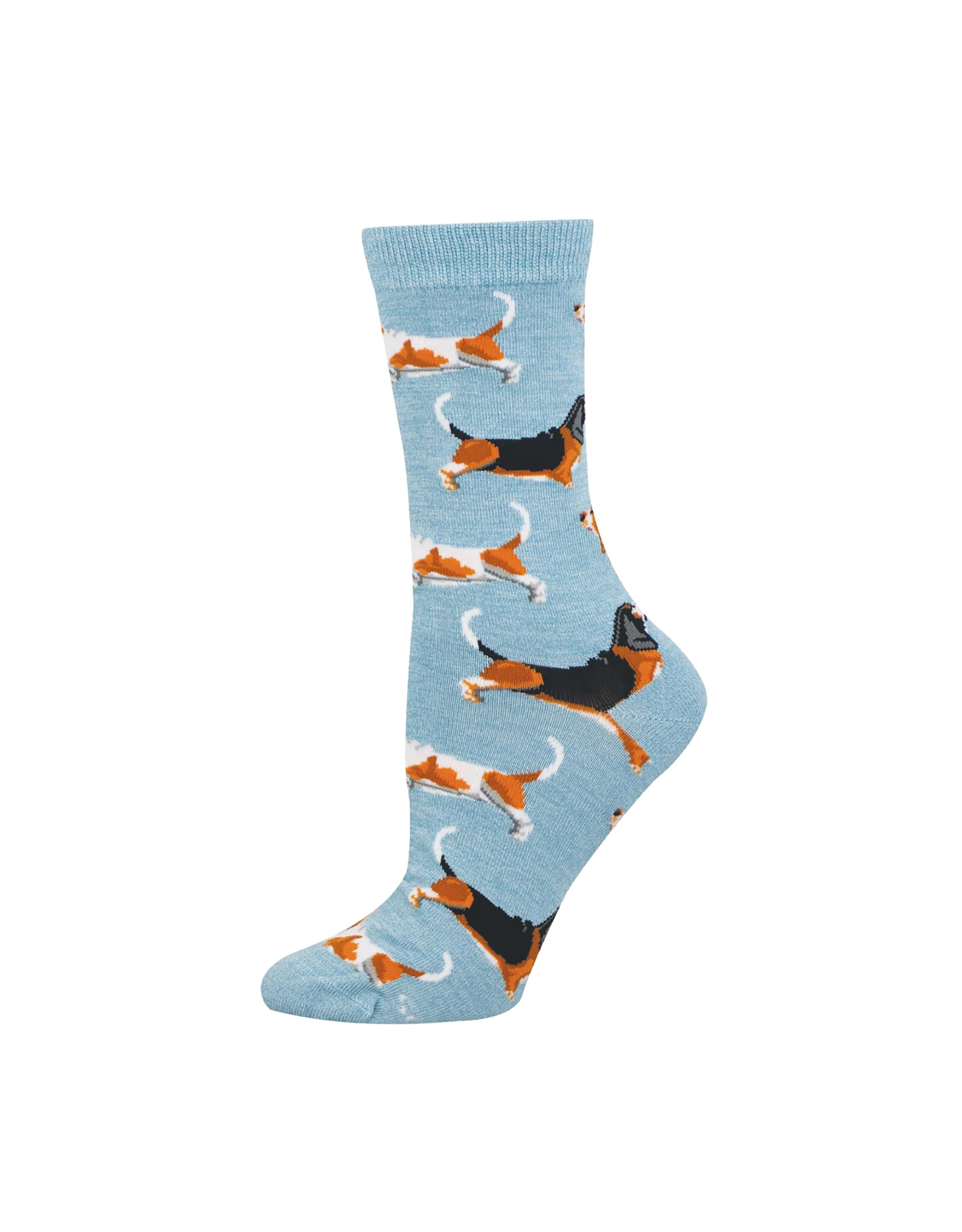 Socksmith Design Basset Hounds 9-11 Women's Crew Socks