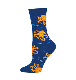 Socksmith Design Octopuses 9-11 Women's Crew Socks