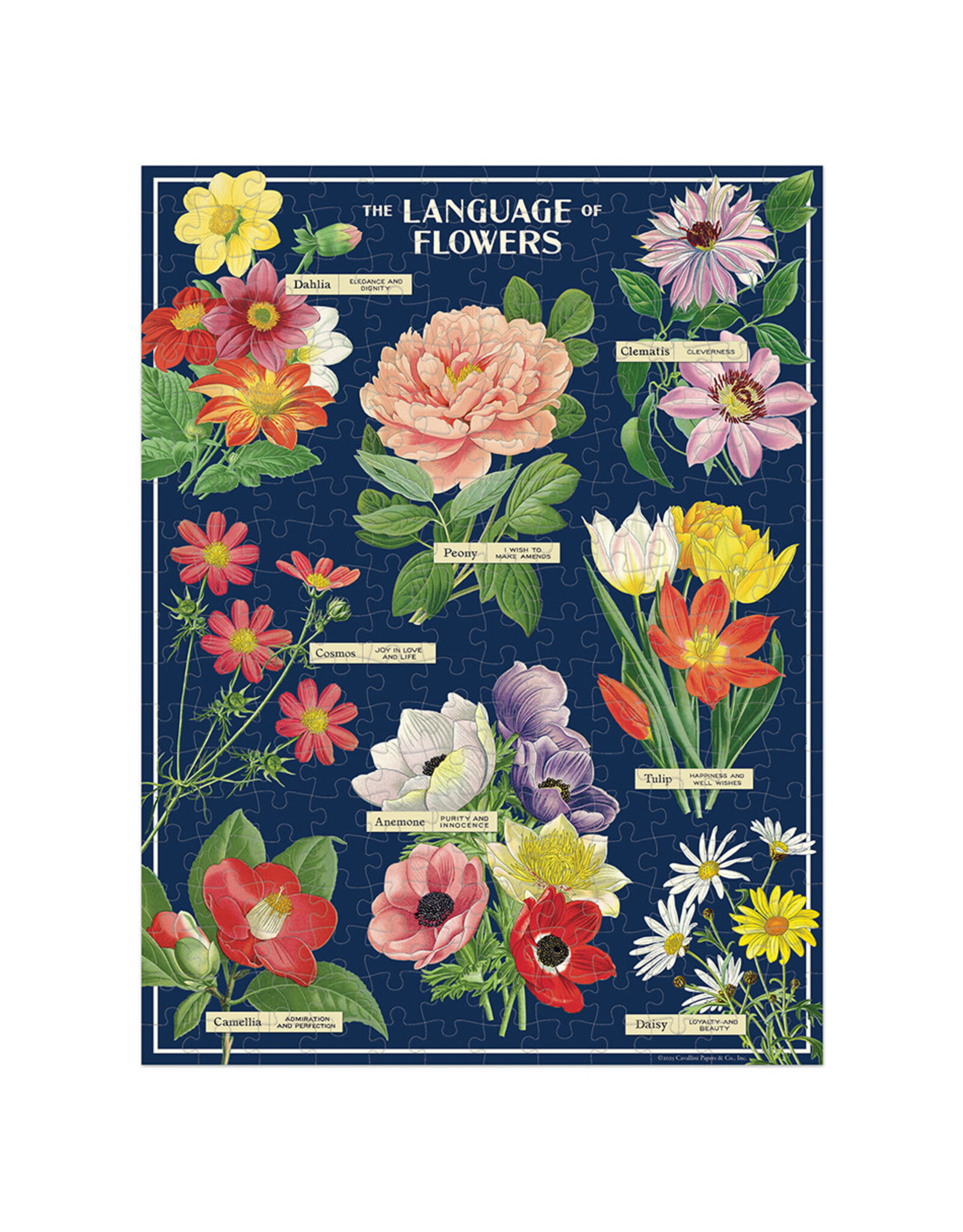 Cavallini Papers & Co. Language of Flowers Mini Puzzle 240 Pcs