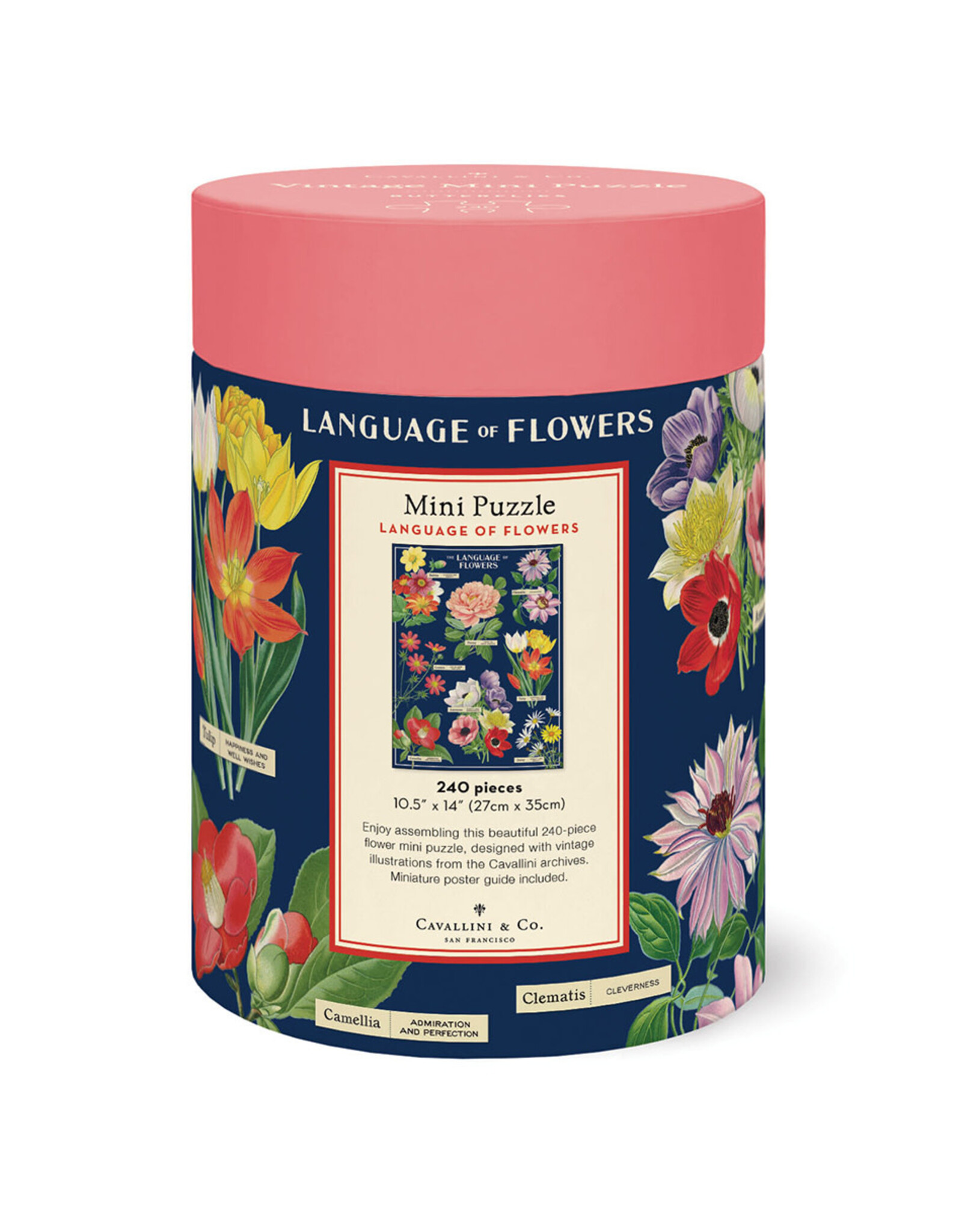 Cavallini Papers & Co. Language of Flowers Mini Puzzle 240 Pcs