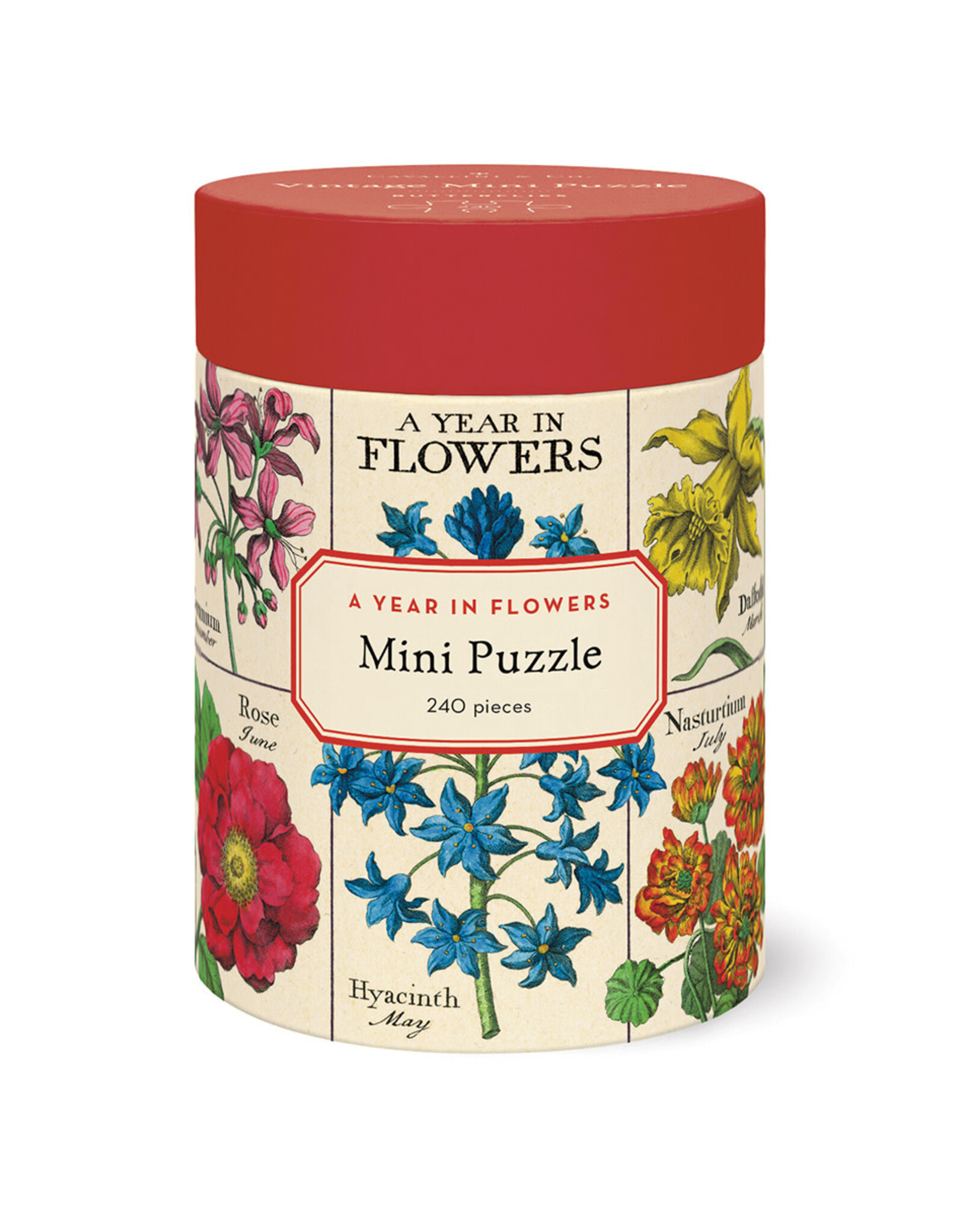 Cavallini Papers & Co. A Year in Flowers Mini Puzzle 240 Pcs