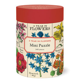 Cavallini Papers & Co. A Year in Flowers Mini Puzzle 240 Pcs