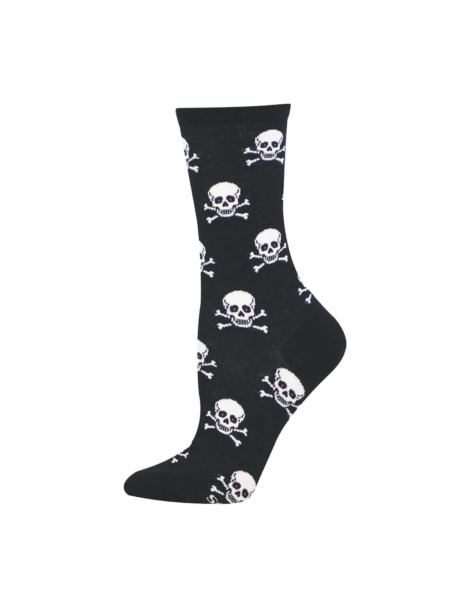 Socksmith Design Skull And Bones Club 9-11 Women's Crew Socks