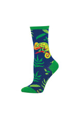 Socksmith Design Bright as a Chameleon 9-11 Women's Crew Socks