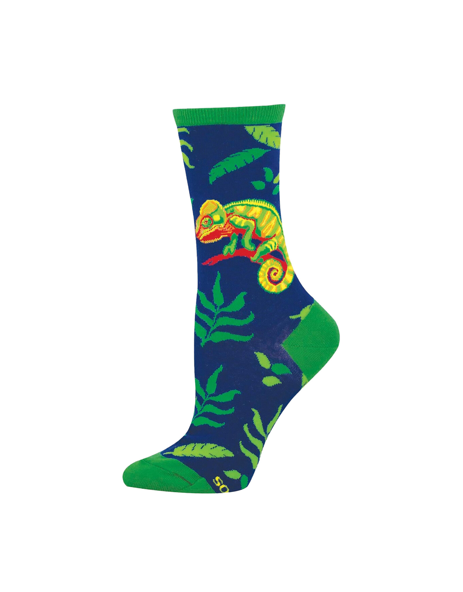 Socksmith Design Bright as a Chameleon 9-11 Women's Crew Socks