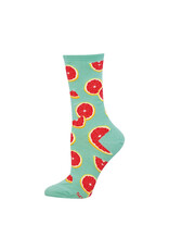 Socksmith Design Grapefruit Goodness 9-11 Women's Crew Socks