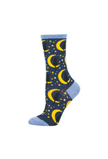 Socksmith Design Lunar Cat 9-11 Women's Crew Socks
