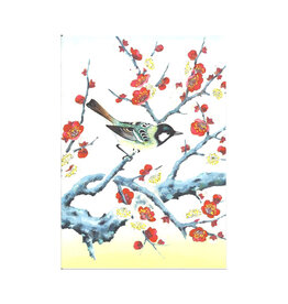 Fukui Asahido Co., Ltd. Blank Birds & Plum #676 A7 Notecard