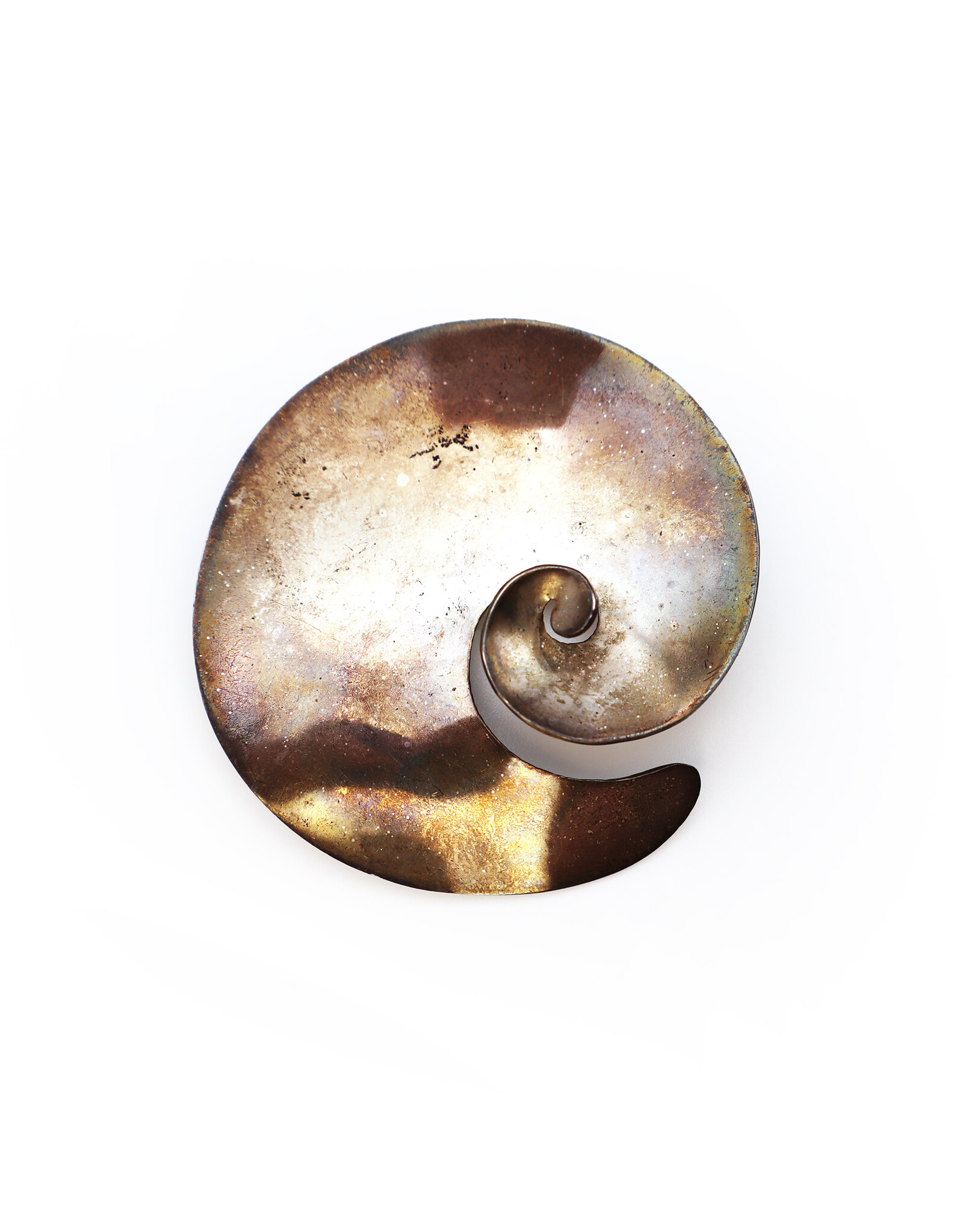 Taxco Sterling Spiral Art Brooch
