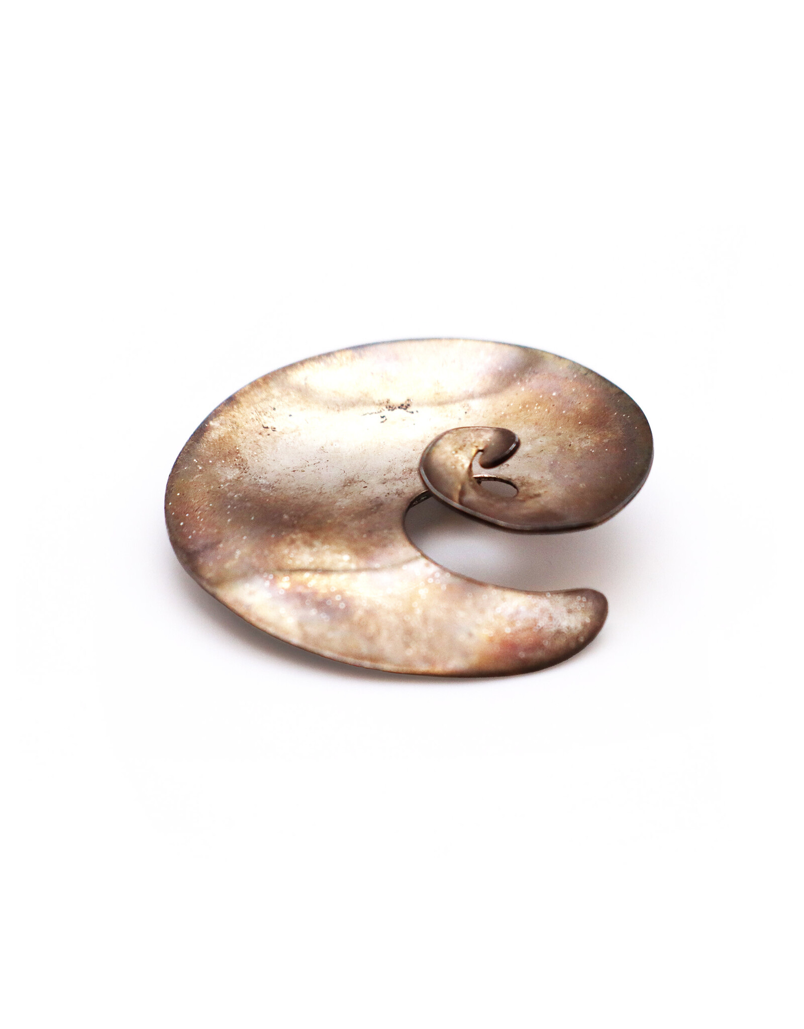 Taxco Sterling Spiral Art Brooch