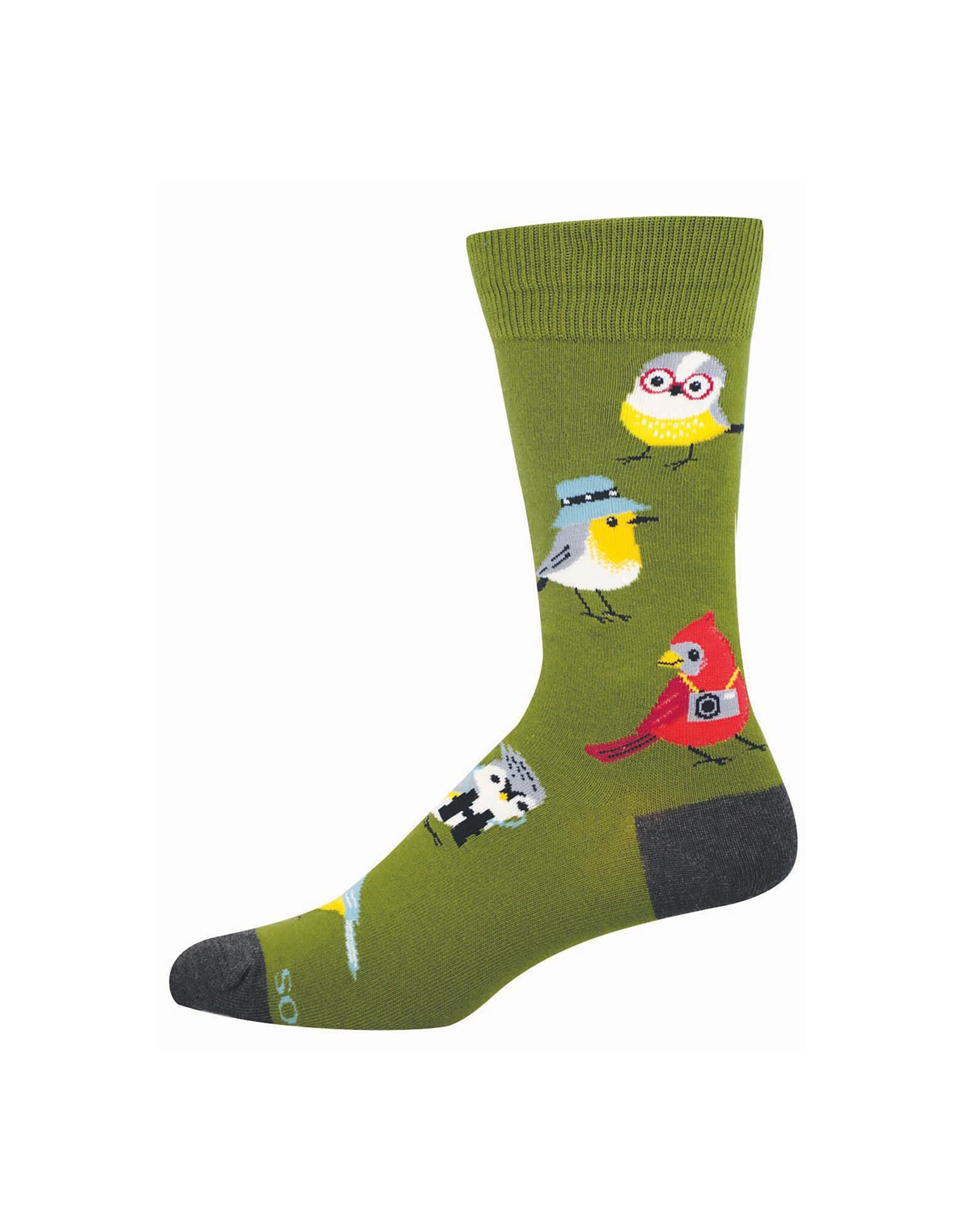 Socksmith Design Bird is the Nerd 10-13 Men's Crew Socks