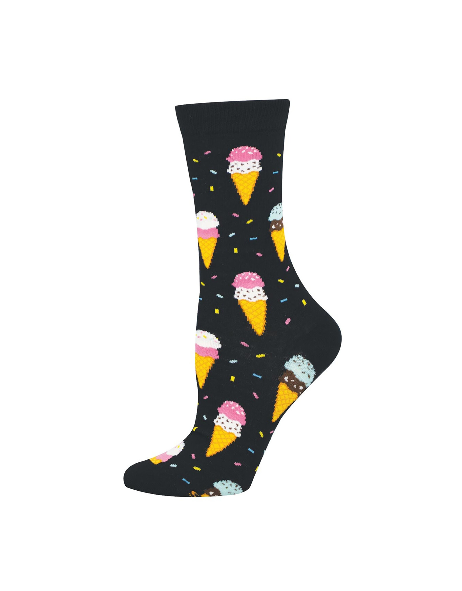 Socksmith Design Double Scoop 9-11 Women's Bamboo Crew Socks