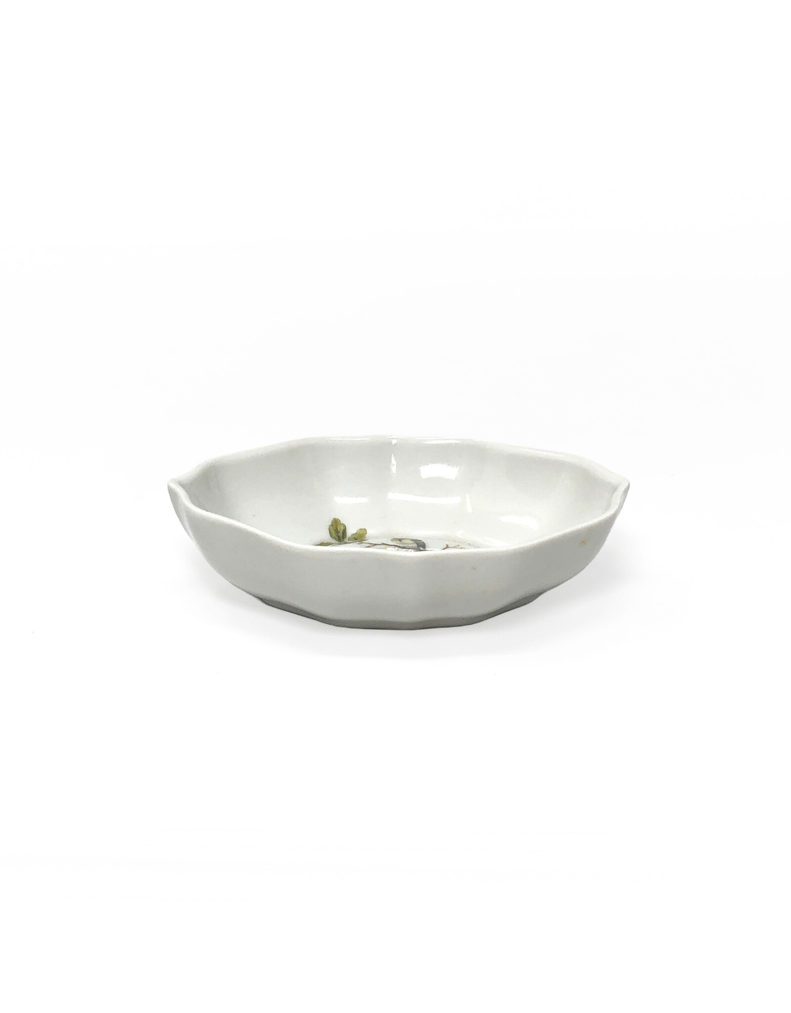 Vintage Limoges Porcelain Ring Dish with Songbirds Motif