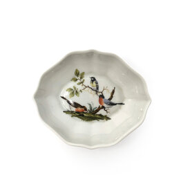 Vintage Limoges Porcelain Ring Dish with Songbirds Motif