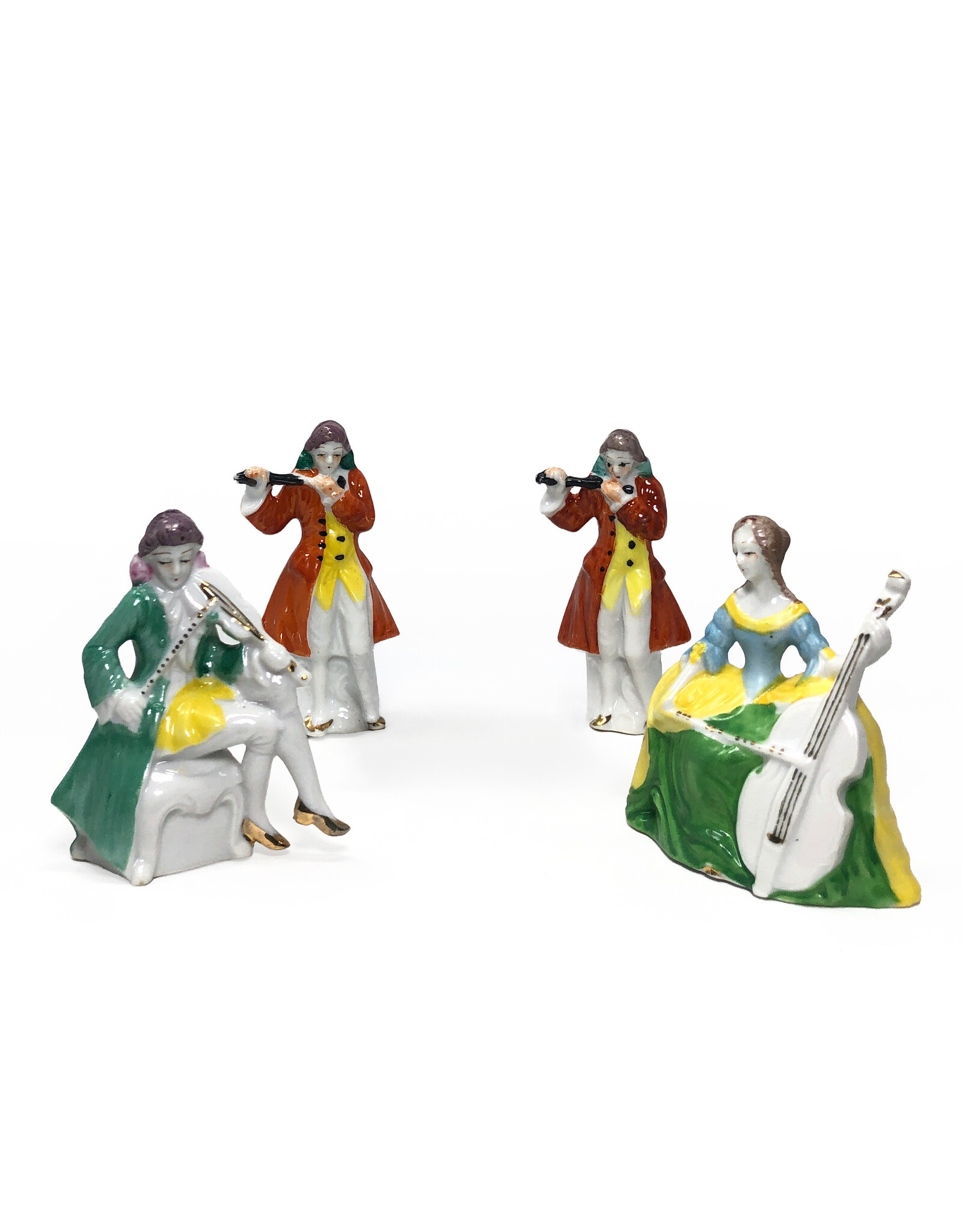 Vintage Porcelain Quartet of French Musician Figurines