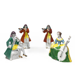 Vintage Porcelain Quartet of French Musician Figurines