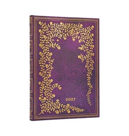 Paperblanks 2027 New York Rose 12-Month Hardcover Weekly Planner Midi Horizontal