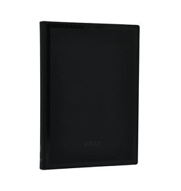 Paperblanks 2027 Black Edition Bold 12-Month Softcover Weekly Planner Midi Horizontal