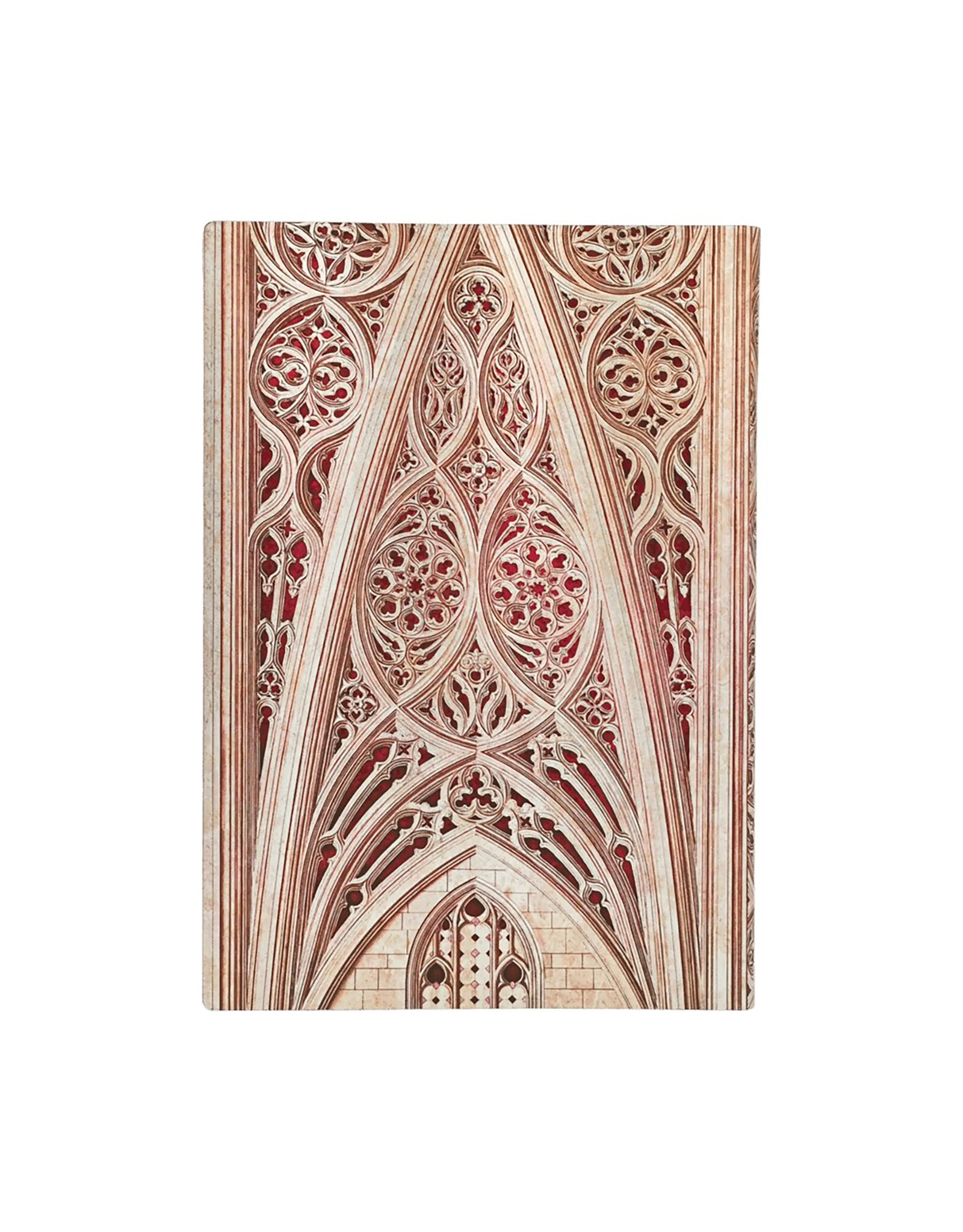 Paperblanks 2027 Vault of the Milan Cathedral Burgundy 12-Month Softcover Weekly Planner Midi Horizontal