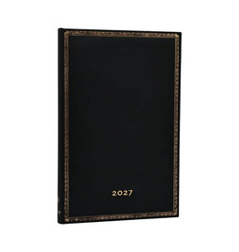 Paperblanks 2027 Black Edition 12-Month Hardcover Weekly Planner Maxi Horizontal