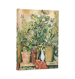 Paperblanks 2027 Cezanne's Terra Cotta Pots and Flowers 12-Month Softcover Daily Planner Maxi Horizontal