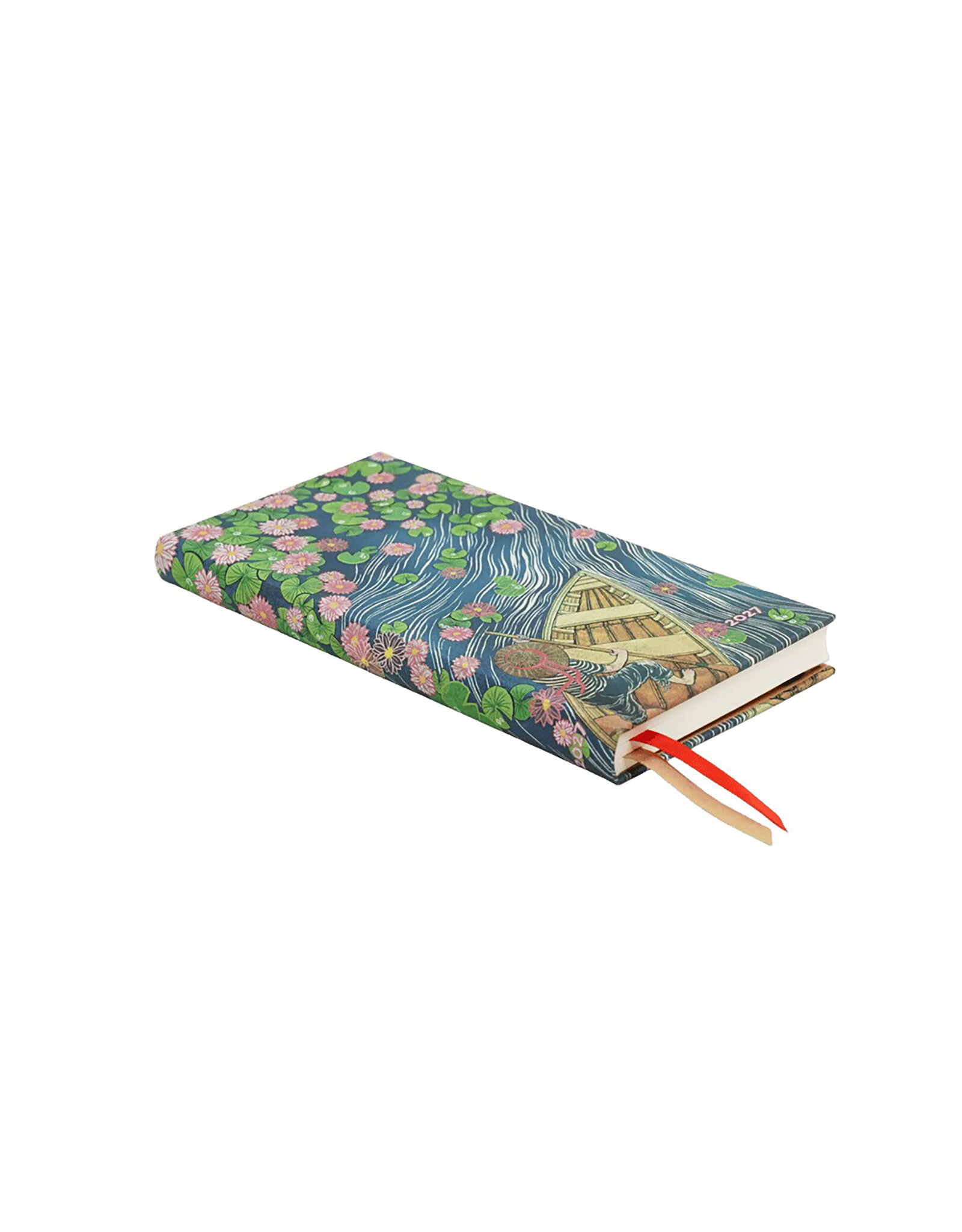 Paperblanks 2027 Lotus River 12-Month Hardcover Weekly Planner Slim Horizontal