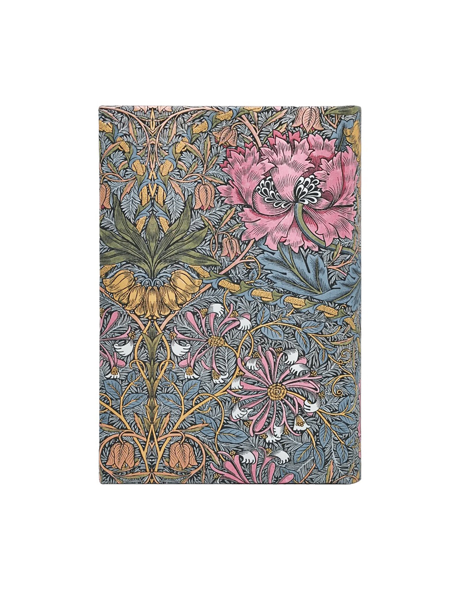 Paperblanks 2027 Morris Pink Honeysuckle 12-Month Softcover Weekly Planner Maxi Horizontal