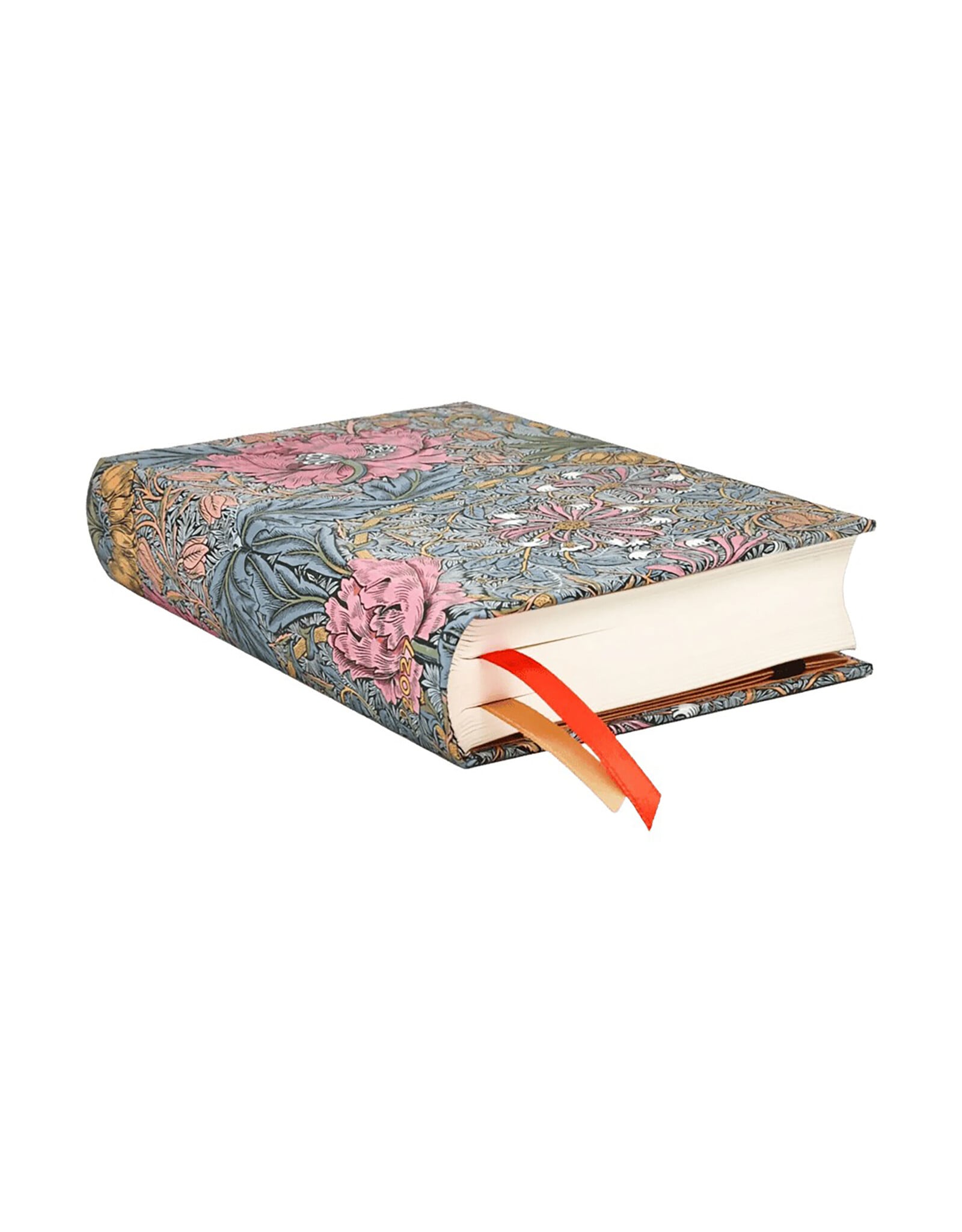 Paperblanks 2027 Morris Pink Honeysuckle 12-Month Softcover Weekly Planner Maxi Horizontal