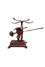 Antique Spanish Cast-Iron Red Painted Countertop Scale with Sliding Poise Beams